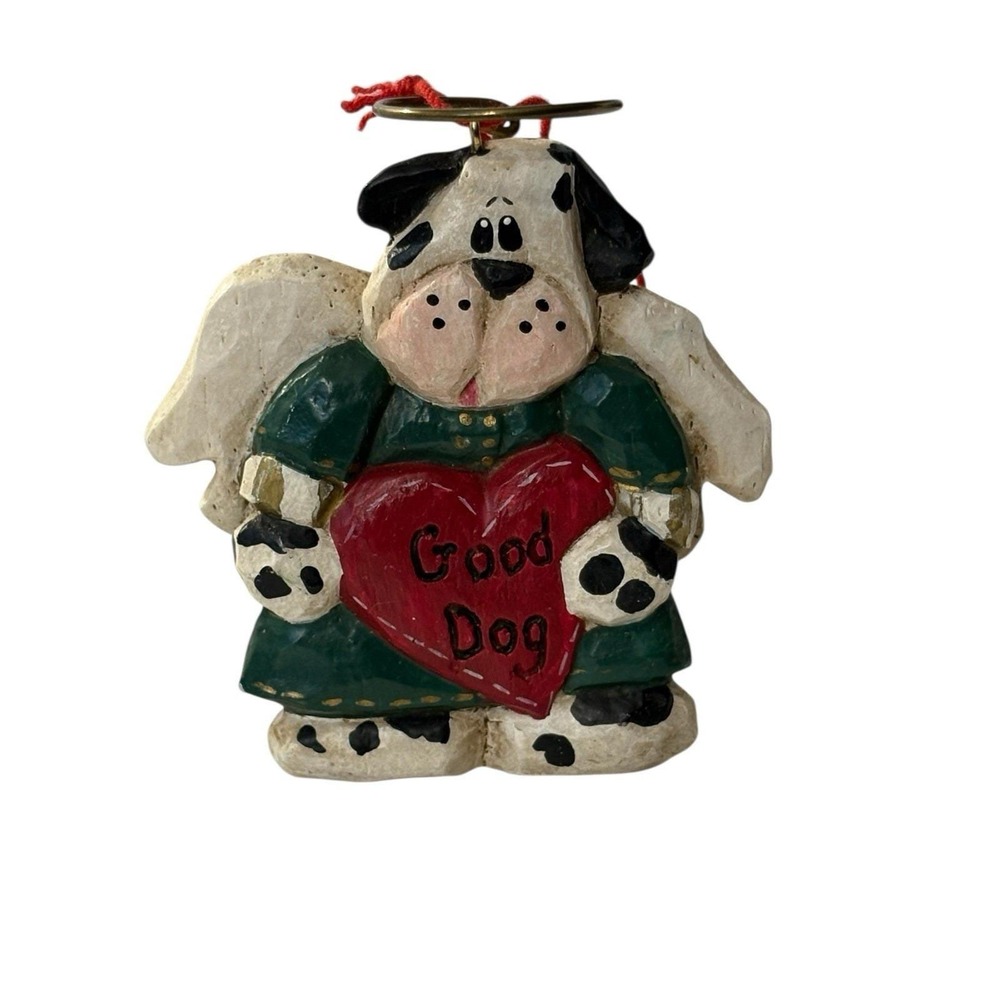 Eddie Walker Dog Angel Christmas Ornament Heart Good‎ Dog Halo Cottage Animal